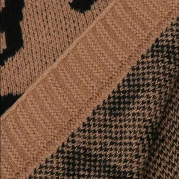 HP 11/10 Cozy Knit Animal Print Open Front Cardigan - Picture 5 of 11